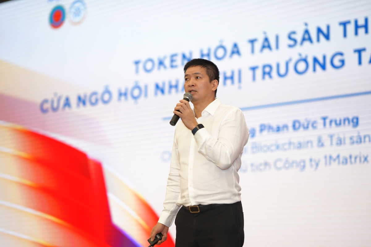 Ông Phan Đức Trung cho biết token hóa tài sản thực (RWA - Real World Assets) đang trở thành xu hướng không thể đảo ngược&nbsp;