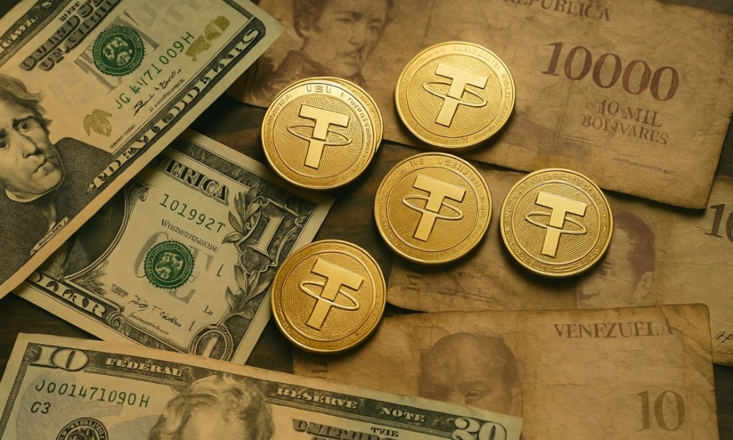 Đô la Mỹ, USDT và bolívar. 