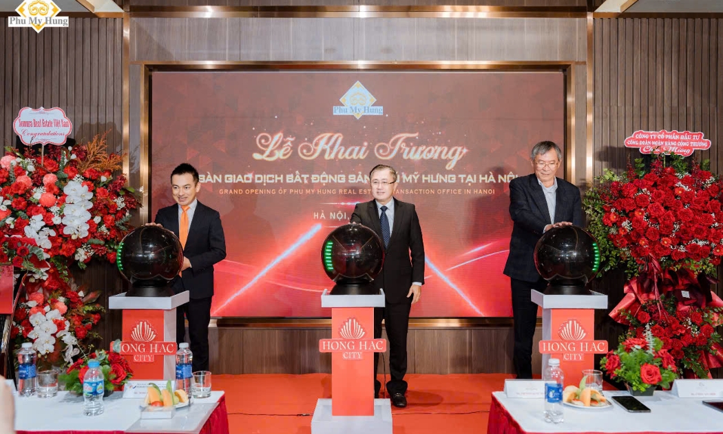 Lễ khai trương sàn giao dịch bất động sản Phú Mỹ Hưng mới tại Hà Nội.