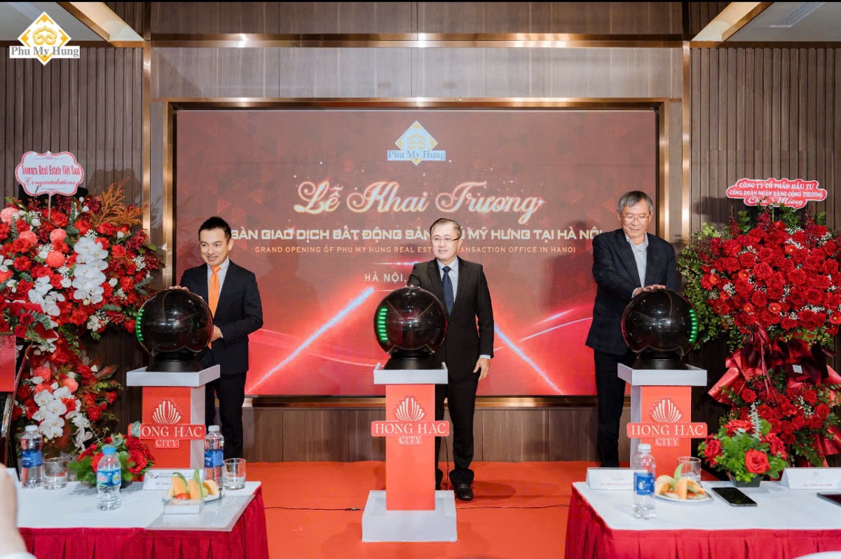 Lễ khai trương sàn giao dịch bất động sản Phú Mỹ Hưng mới tại Hà Nội.