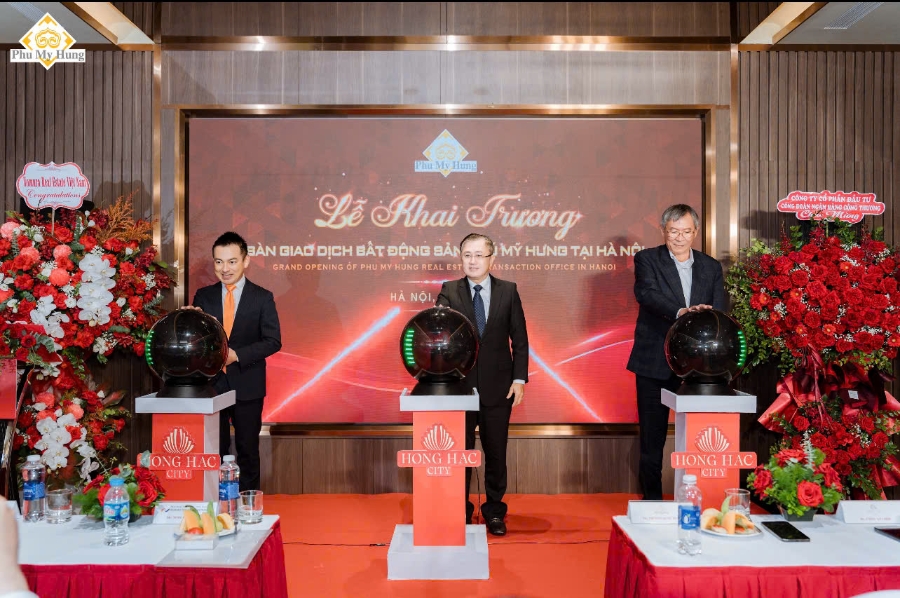 Lễ khai trương sàn giao dịch bất động sản Phú Mỹ Hưng mới tại Hà Nội.