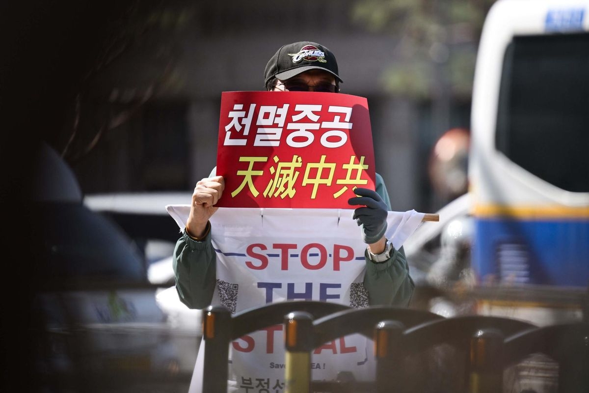 Số cuộc biểu tình phản đối Trung Quốc gia tăng rõ rệt tại nhiều khu vực ở Seoul.