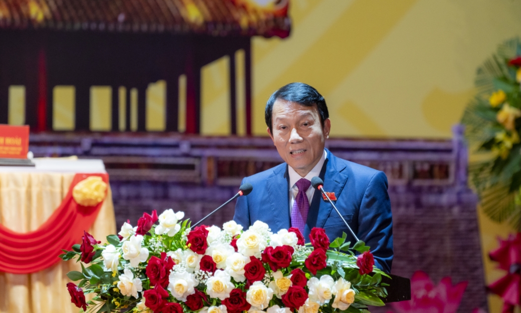 Ủy viên Bộ Chính trị, Bộ trưởng Bộ Công an Lương Tam Quang phát biểu chỉ đạo Đại hội.