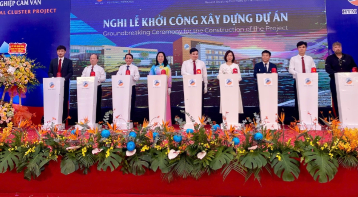 Lễ khởi công Dự án đầu tư xây dựng và kinh doanh hạ tầng Cụm công nghiệp Cẩm Văn