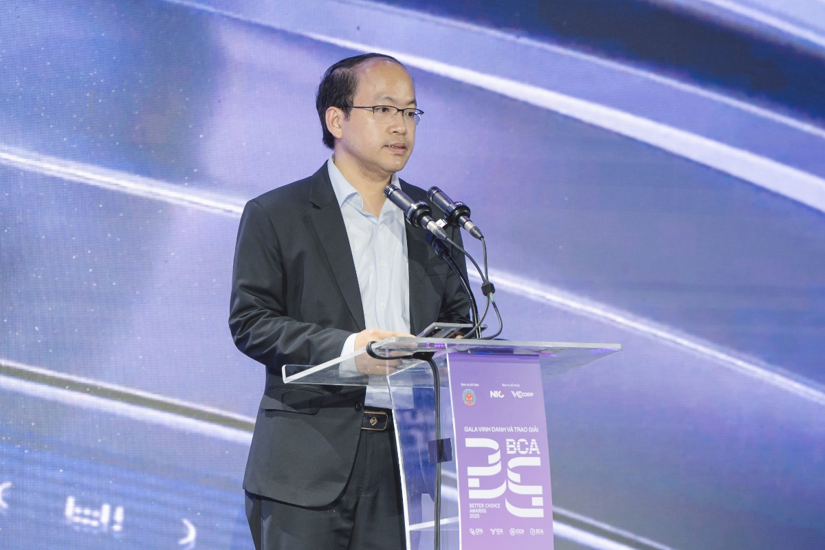 Ông Vũ Quốc Huy, Giám đốc Trung tâm Đổi mới sáng tạo Quốc gia (NIC), phát biểu khai mạc tại sự kiện.