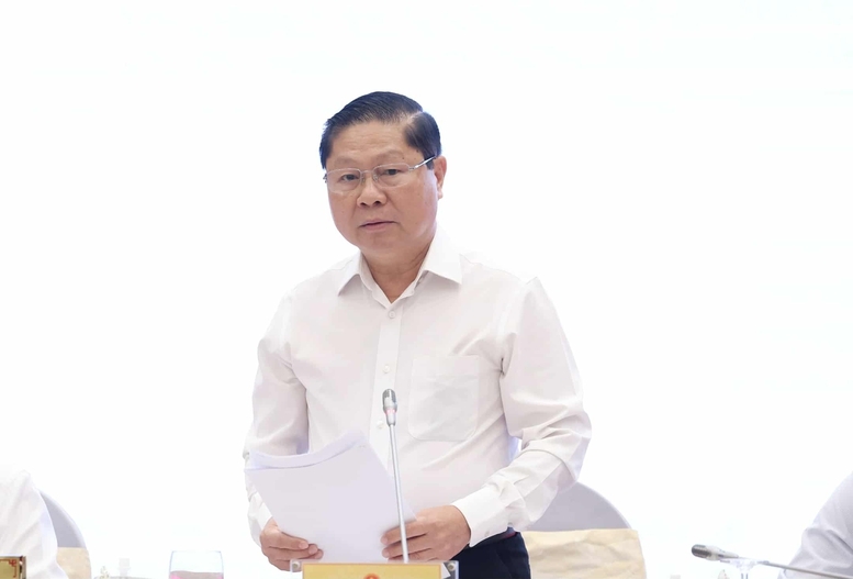 Thứ trưởng Bộ Giáo dục và Đào tạo Lê Tấn Dũng nói về việc sắp xếp, sáp nhập các trường đại học. Ảnh: VGP.