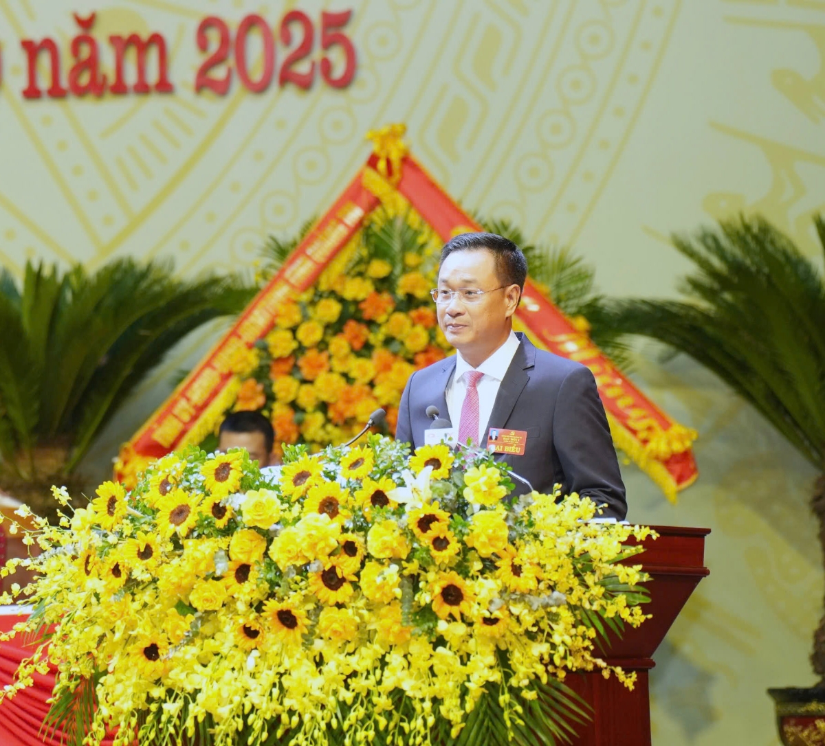 Bí thư Tỉnh ủy Quảng Trị Lê Ngọc Quang phát biểu khai mạc Đại hội