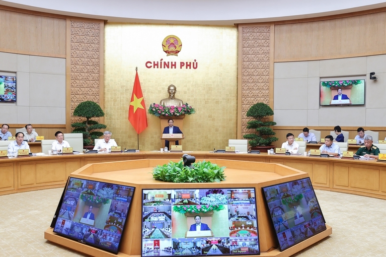 Thủ tướng Phạm Minh Chính chủ trì Hội nghị trực tuyến Chính phủ với địa phương tháng 9/2025, thảo luận về nhiều nội dung quan trọng - Ảnh: VGP