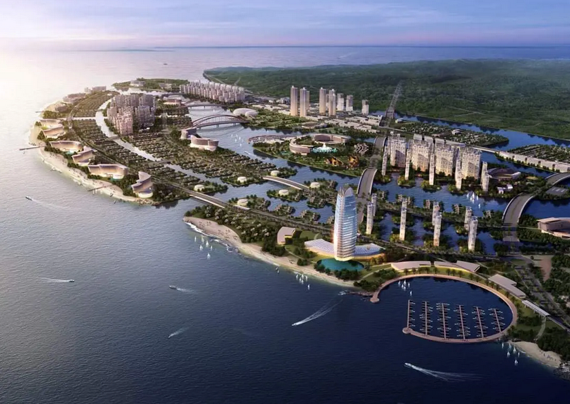 Phối cảnh khu đô thị lấn biển Cần Giờ (TP.HCM). Ảnh: CĐT