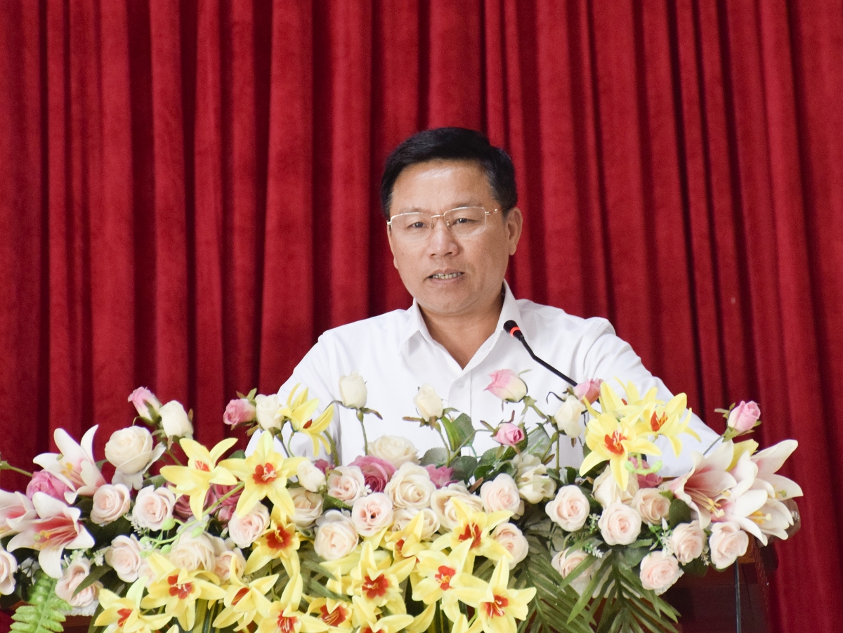 Phó Chủ tịch UBND tỉnh Nghệ An Hoàng Phú Hiền phát biểu tại hội nghị công bố quy hoạch