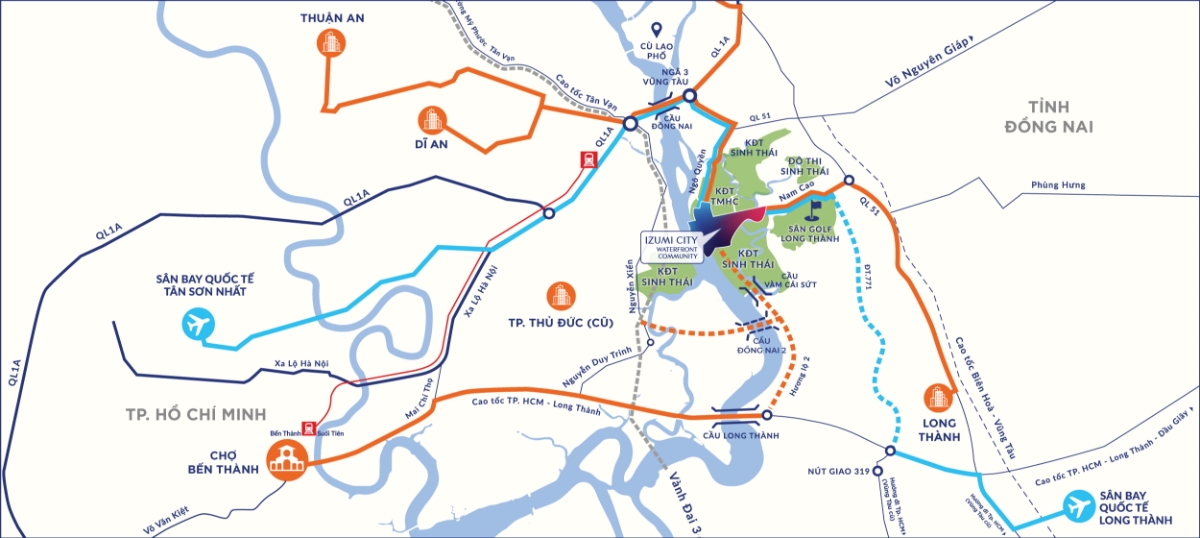 Izumi City ngự trị tâm điểm khu Đông TP HCM.