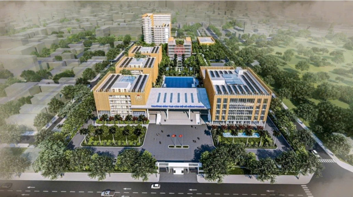 Phối cảnh Dự án xây dựng Trường Đào tạo cán bộ Lê Hồng Phong thành phố Hà Nội.&nbsp;