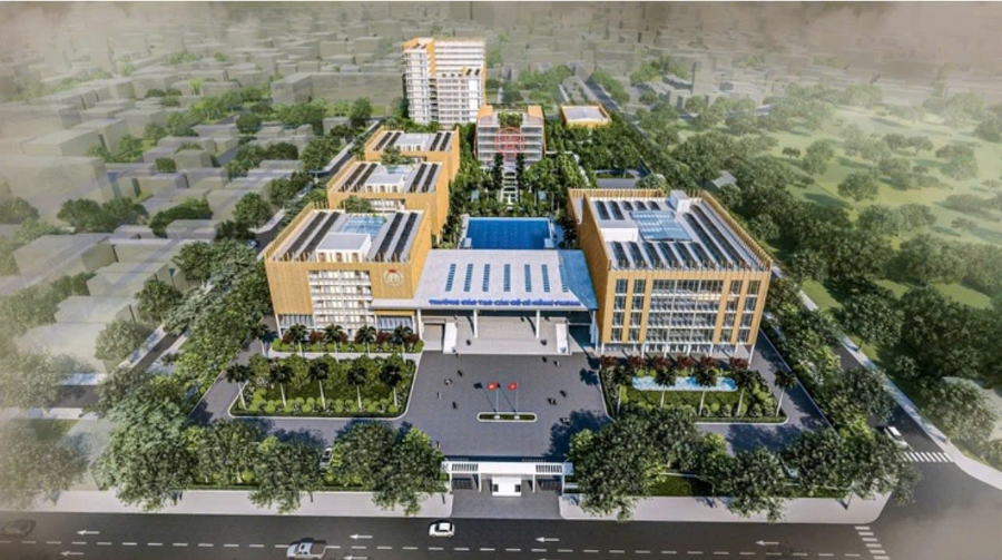 Phối cảnh Dự án xây dựng Trường Đào tạo cán bộ Lê Hồng Phong thành phố Hà Nội. 