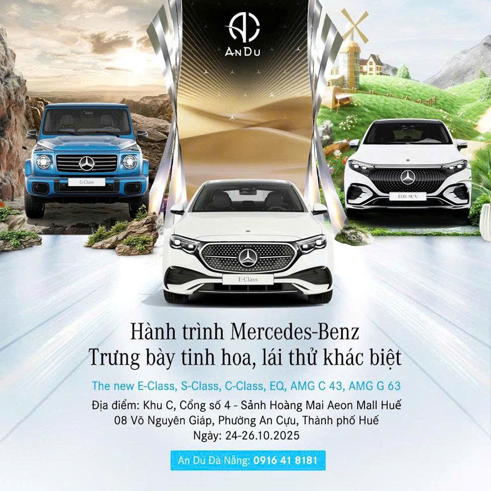 <i>Trải nghiệm lái thử Mercedes-Benz tại Thành phố Huế.</i>