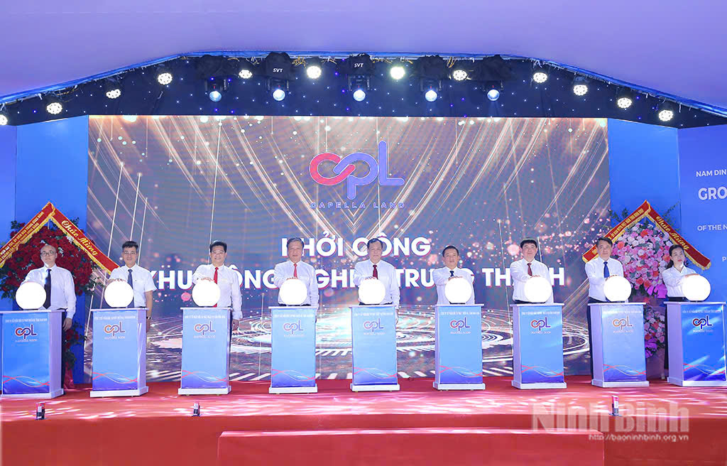 Khởi công Khu công nghiệp Trung Thành. Ảnh: Báo Ninh Bình