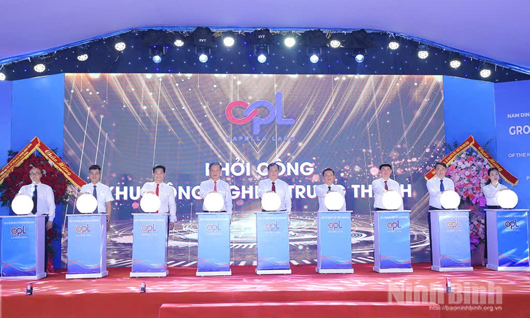 Khởi công Khu công nghiệp Trung Thành. Ảnh: Báo Ninh Bình