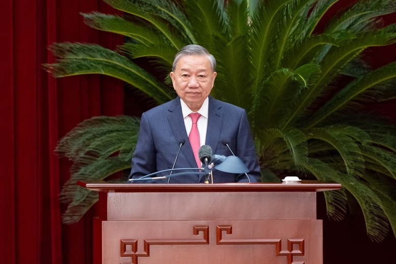 Tổng Bí thư Tô Lâm phát biểu bế mạc Hội nghị - Ảnh VGP
