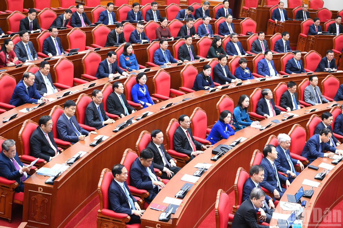 Các đại biểu tham dự phiên bế mạc hội nghị. Ảnh: Nhân Dân