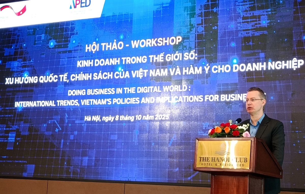 Ông Dennis Quennet, Giám đốc Chương trình Phát triển Kinh tế Bền Vững của Tổ chức Hợp tác Quốc tế Đức GIZ tại Việt Nam