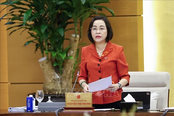 Phó Chủ tịch Quốc hội Nguyễn Thị Thanh phát biểu. Ảnh: TTTXVN.