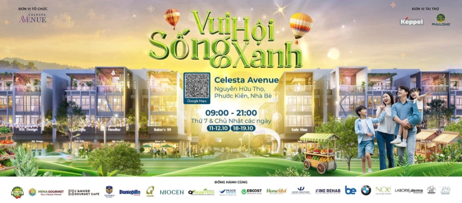 Sự kiện “Vui hội sống Xanh” sẽ diễn ra vào hai dịp 11–12/10 và 18–19/10/2025, từ 09:00 đến 21:00 mỗi ngày. Chương trình mở cửa tự do, chào đón cộng đồng đến tham quan, trải nghiệm.