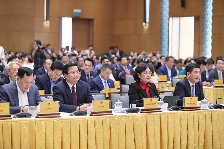 Đại diện lãnh đạo các bộ, ngành tham dự Hội nghị - Ảnh: VGP