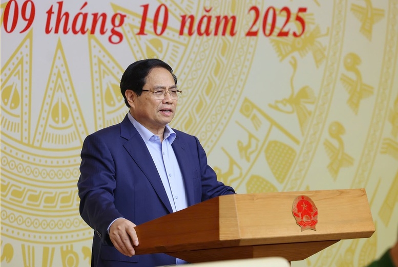 Thủ tướng Phạm Minh Chính chủ trì hội nghị trực tuyến toàn quốc triển khai Chương trình mục tiêu quốc gia phòng, chống ma túy đến năm 2030 - Ảnh: VGP.