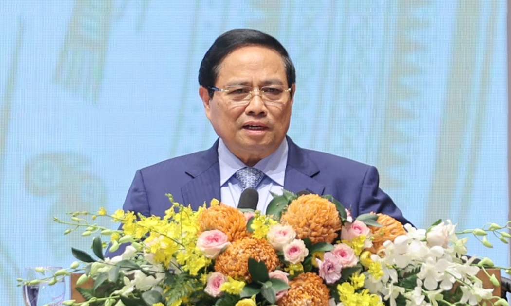 Thủ tướng  Phạm Minh Chính tin tưởng doanh nghiệp, doanh nhân Việt Nam sẽ cùng đất nước vươn xa. Ảnh: VGP
