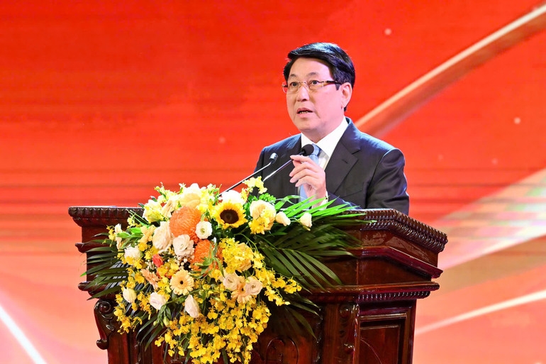 Chủ tịch nước Lương Cường phát biểu tại Lễ kỷ niệm 80 năm Ngày truyền thống Luật sư Việt Nam. Ảnh: Nhân Dân