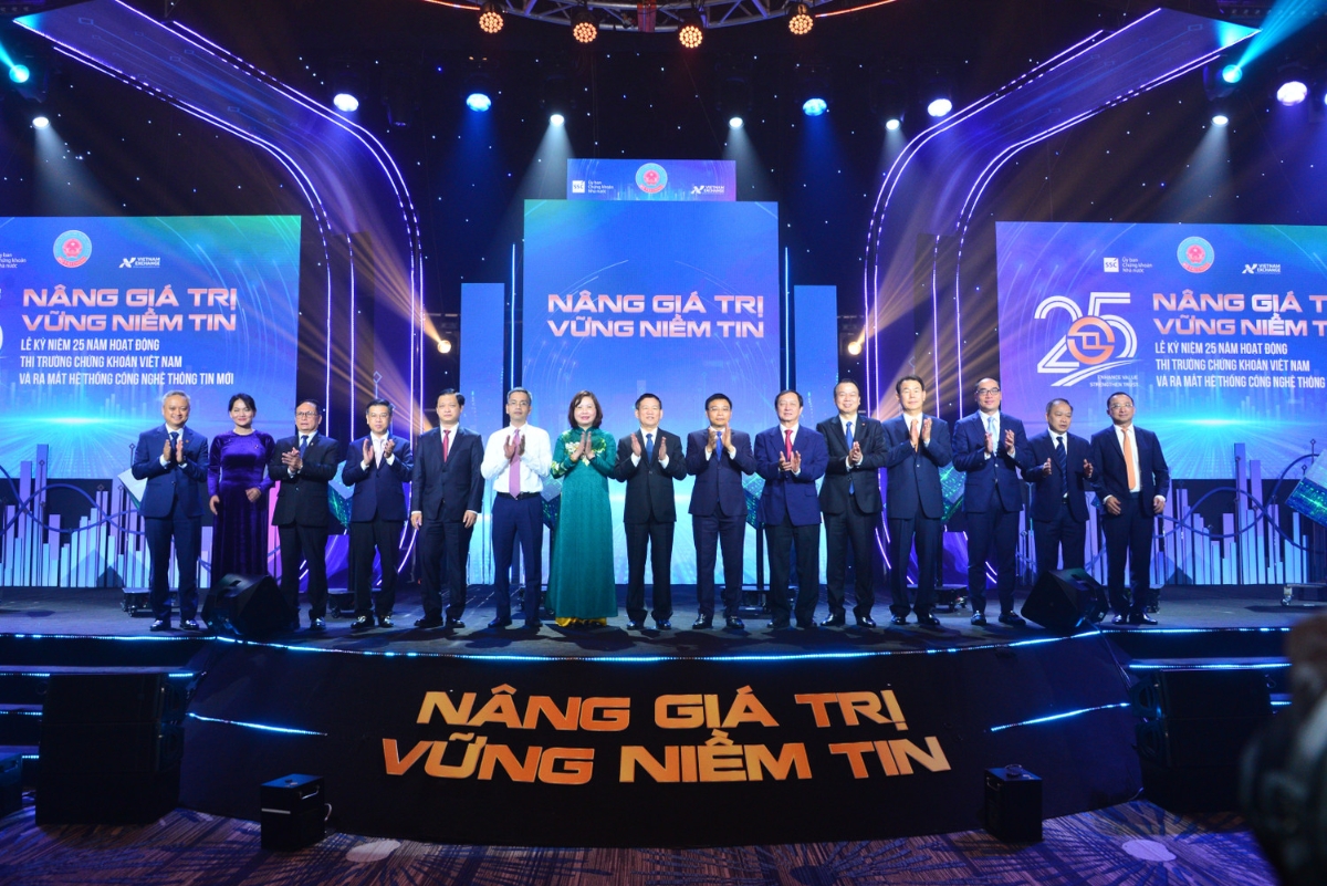 Lễ kỷ niệm 25 năm thị trường chứng khoán Việt Nam ngày 28/7/2025 tại TP Hồ Chí Minh.