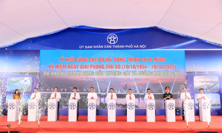 Khởi công xây dựng cầu Thượng Cát bắc qua sông Hồng hơn 7.300 tỷ đồng