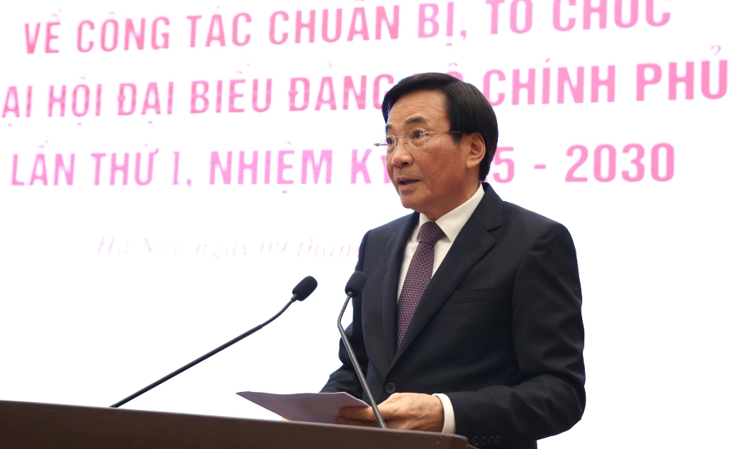 Bộ trưởng, Chủ nhiệm Văn phòng Chính phủ Trần Văn Sơn, Phó Bí thư Đảng ủy Chính phủ, Người phát ngôn của Chính phủ. Ảnh: VGP
