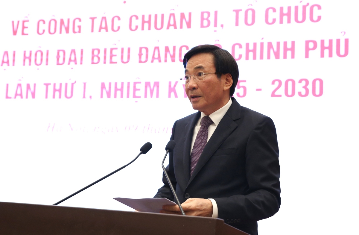 Bộ trưởng, Chủ nhiệm Văn phòng Chính phủ Trần Văn Sơn, Phó Bí thư Đảng ủy Chính phủ, Người phát ngôn của Chính phủ. Ảnh: VGP