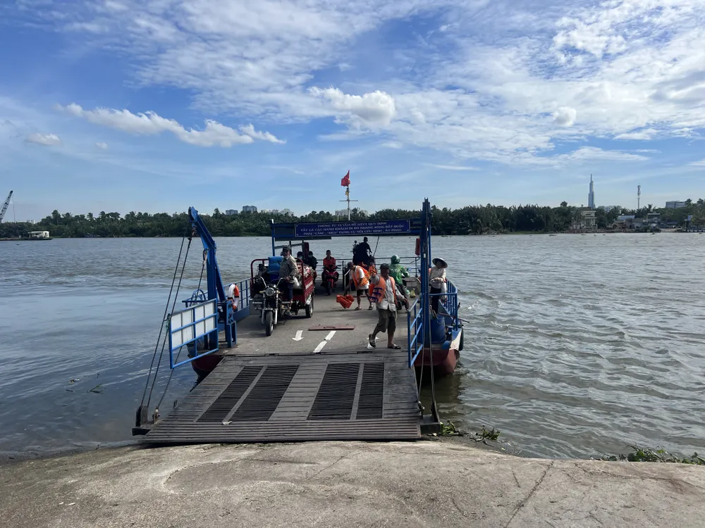 Phà Bình Quới nối Bình Thạnh - Thủ Đức khi còn hoạt động. Ảnh: ĐT