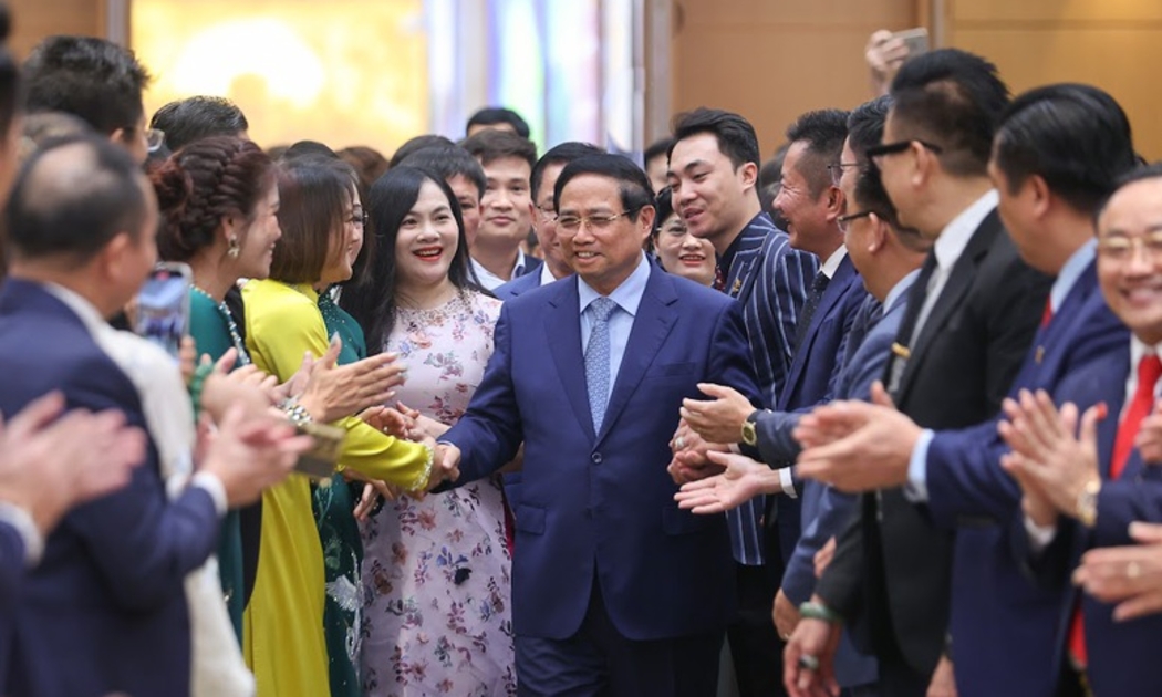 Thủ tướng Phạm Minh Chính với các doanh nhân tại Hội nghị - Ảnh: VGP