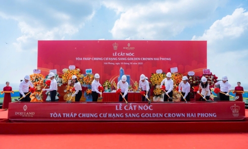 Golden Crown Hai Phong chính thức cất nóc, khẳng định vị thế biểu tượng phố Cảng