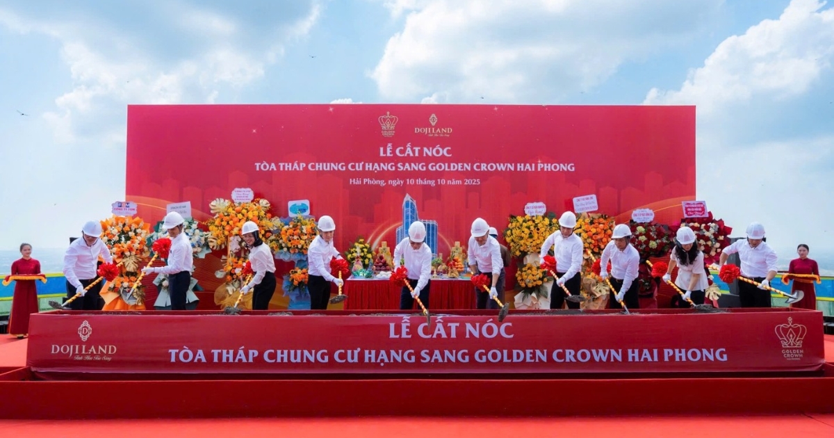 Golden Crown Hai Phong chính thức cất nóc, khẳng định vị thế biểu tượng phố Cảng