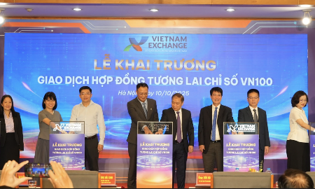 Ngày 10/10/2025, Sở Giao dịch Chứng khoán Việt Nam tổ chức Lễ khai trương giao dịch Hợp đồng tương lai chỉ số VN100.