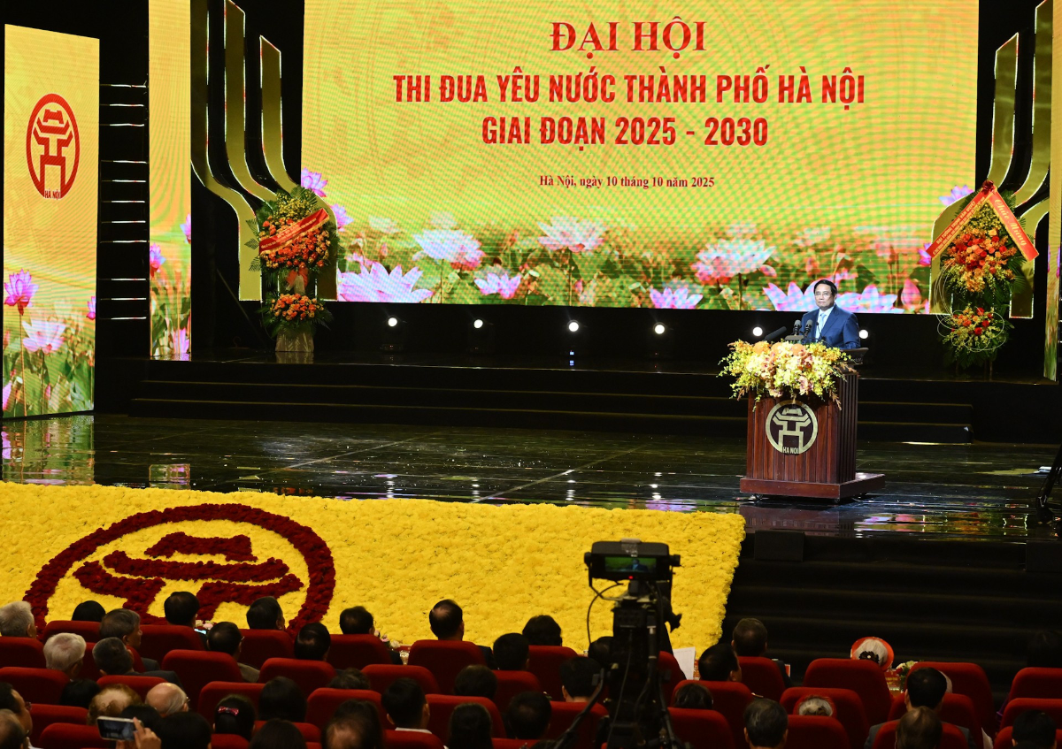 Thủ tướng Phạm Minh Chính phát biểu tại Đại hội. Ảnh: Nhân Dân