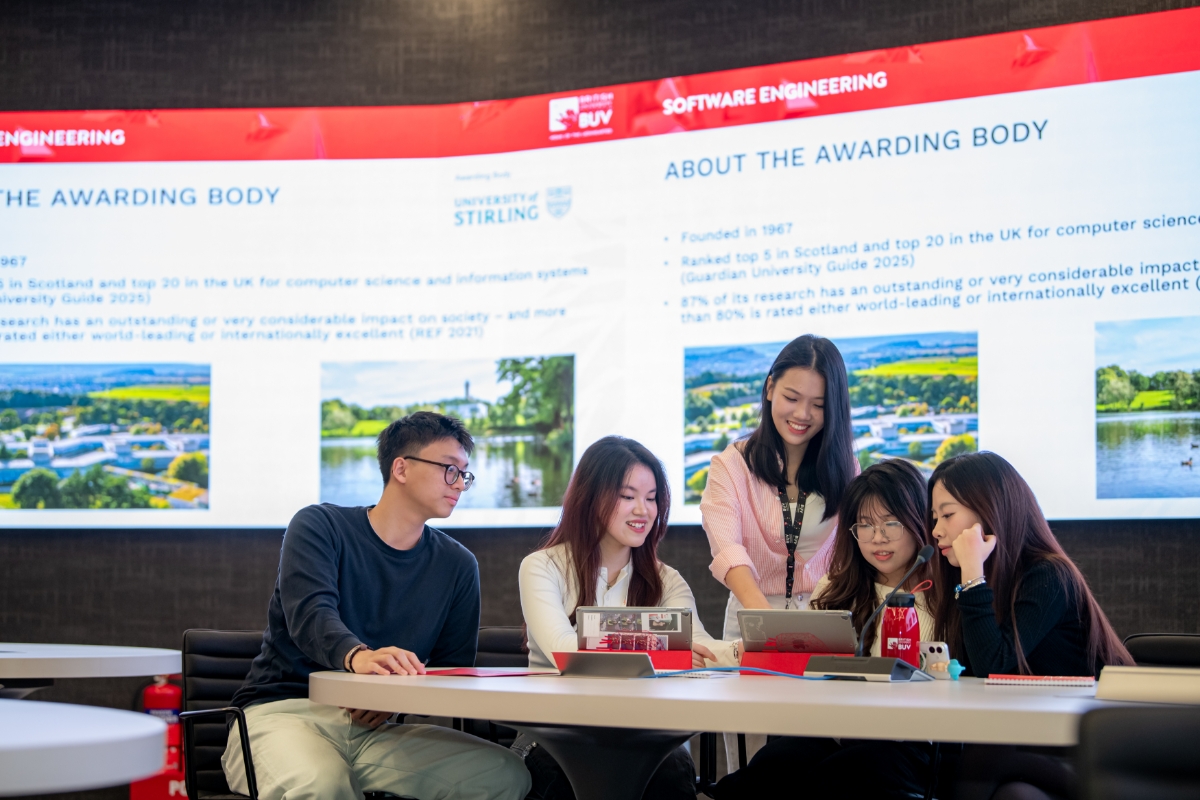 Sinh viên Trường Đại học Anh Quốc Việt Nam. Ảnh: BUV.