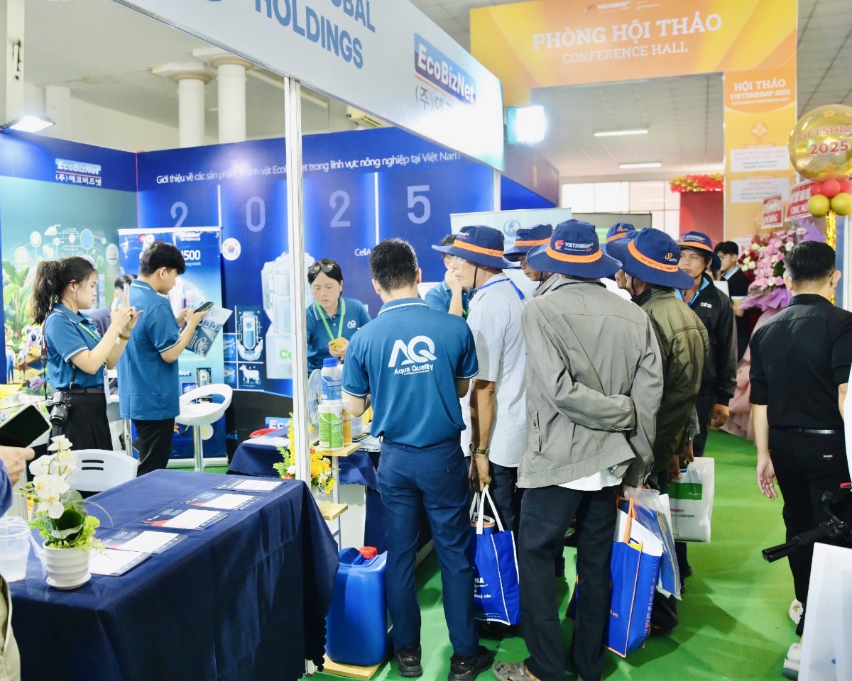 Aquaculture Vietnam & VietShrimp 2026 nhằm quy tu toàn diện cho toàn bộ chuỗi cung ứng khép kín của ngành thủy sản. Ảnh: Aquaculture-VietShrimp 2025