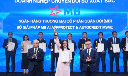 MB nhận giải thưởng Chuyển đổi số Việt Nam 2025 với bộ giải pháp công nghệ tiên phong
