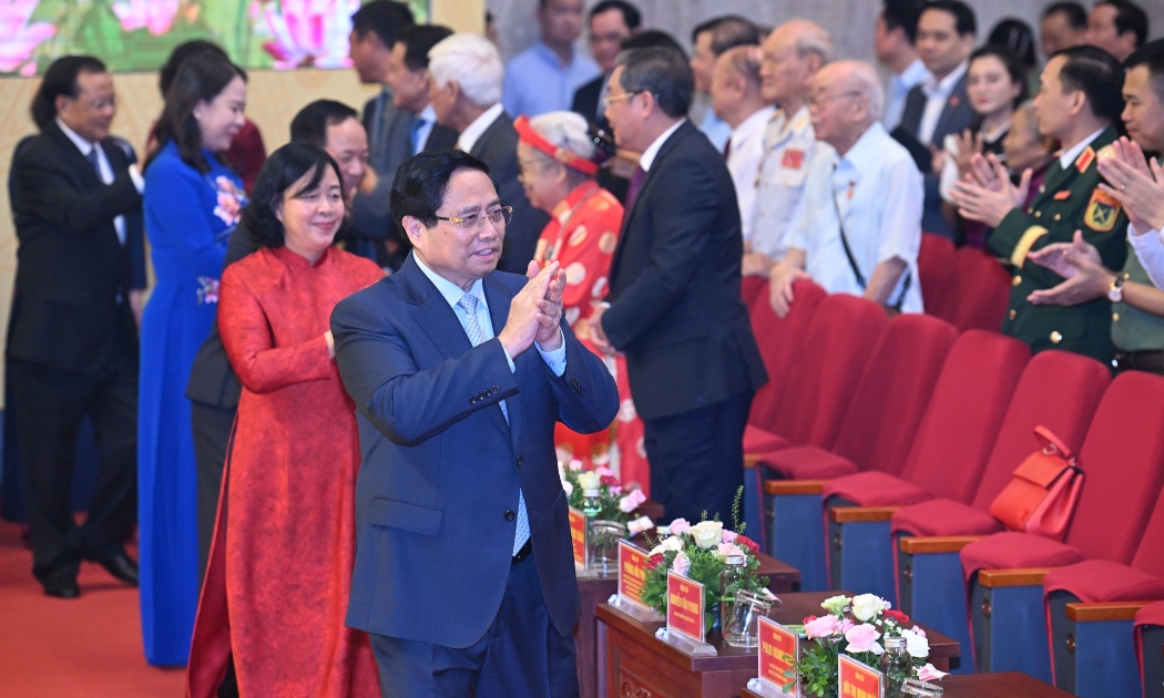 Thủ tướng Phạm Minh Chính đến dự Đại hội. Ảnh: Nhân Dân