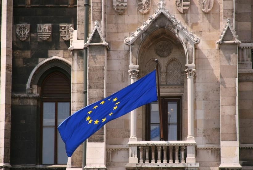 Quốc kỳ Liên minh châu Âu (EU). (Ảnh: Marek Slusarczyk)