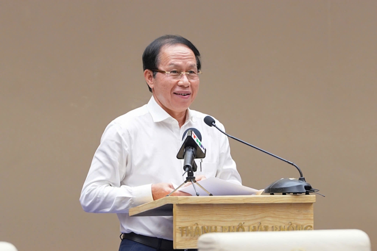 Bí thư Thành uỷ Hải Phòng Lê Tiến Châu.