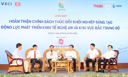 Các đại biểu tham gia phiên thảo luận giải pháp, chính sách thúc đẩy khởi nghiệp sáng tạo