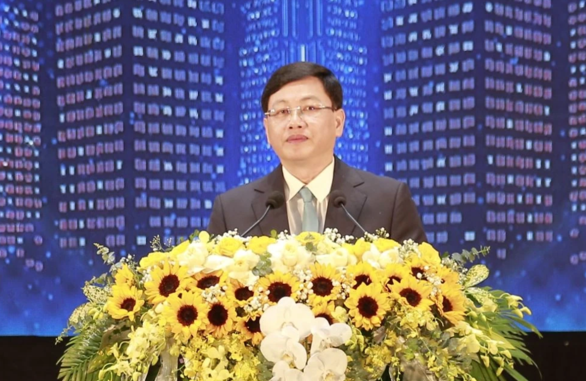 Phó Chủ tịch UBND tỉnh Thanh Hoá Mai Xuân Liêm phát biểu tại buổi lễ