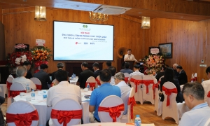 Hội thảo “Ứng dụng AI trong phòng cháy chữa cháy, giới thiệu hệ thống cảnh báo cháy sớm thế hệ mới”. Ảnh: Đăng Khoa