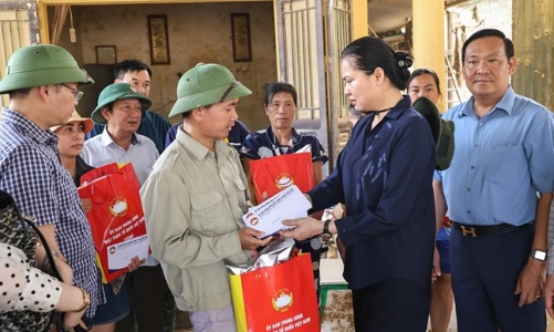 Ủy ban Trung ương MTTQ Việt Nam hỗ trợ công tác khắc phục hậu quả lũ lụt tại Thái Nguyên 