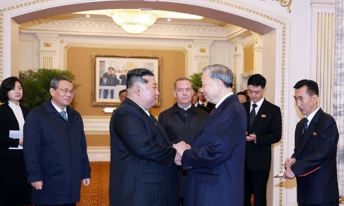 Tổng Bí thư Tô Lâm dự Lễ duyệt binh kỷ niệm 80 năm thành lập Đảng Lao động Triều Tiên